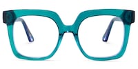 Laverne - Square Blue Eyeglasses - 1