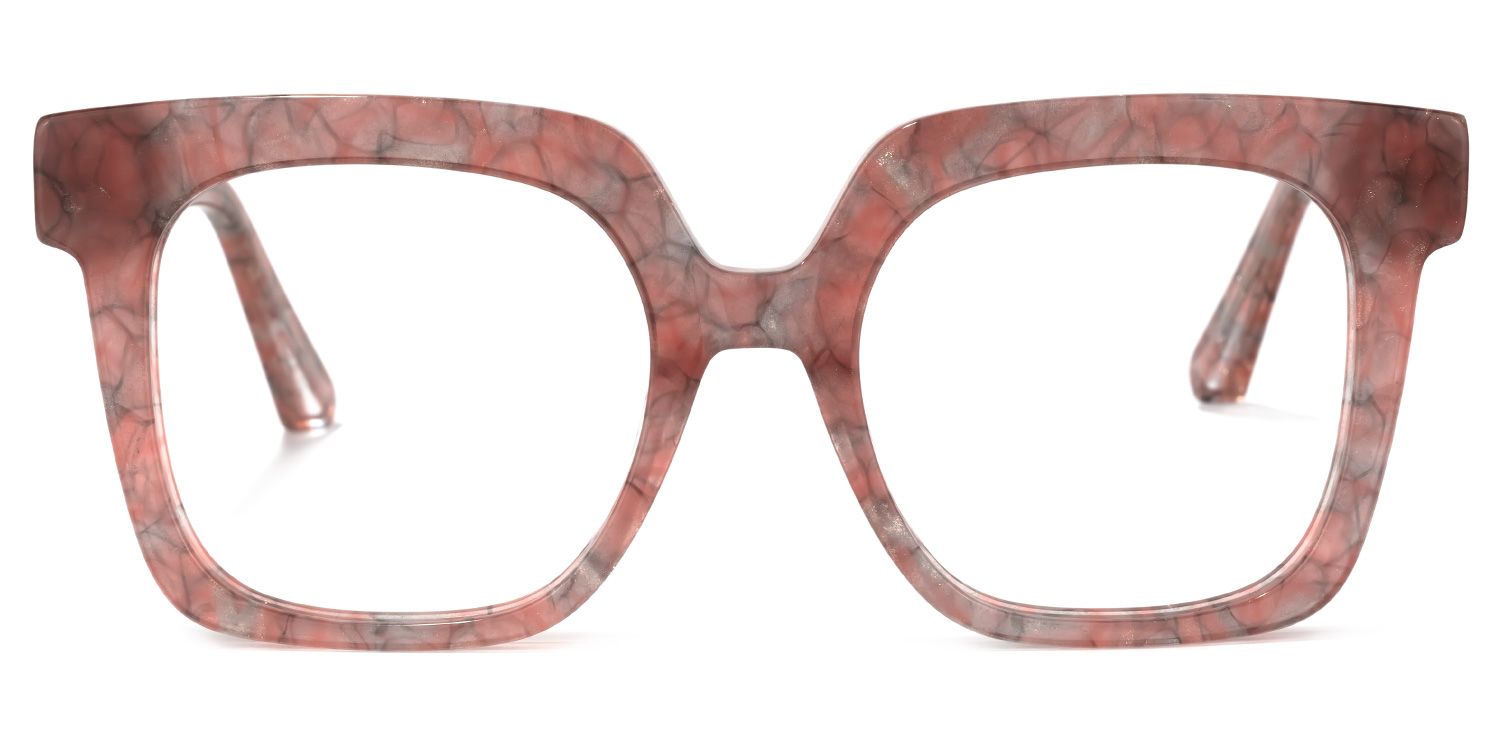 Square Floral Eyeglasses | Vooglam.com Angle View