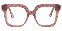 Square Floral Eyeglasses | Vooglam.com Angle View