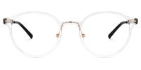 Round Crystal Eyeglasses | Vooglam.com Angle View