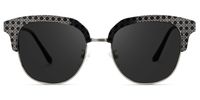 Browline Black Sunglasses | Vooglam.com Angle View