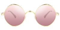 Chic Round Pink Sunglasses│Vooglam Sunglasses Online Angle View
