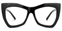 Maud - Geometric Black Eyeglasses - 1
