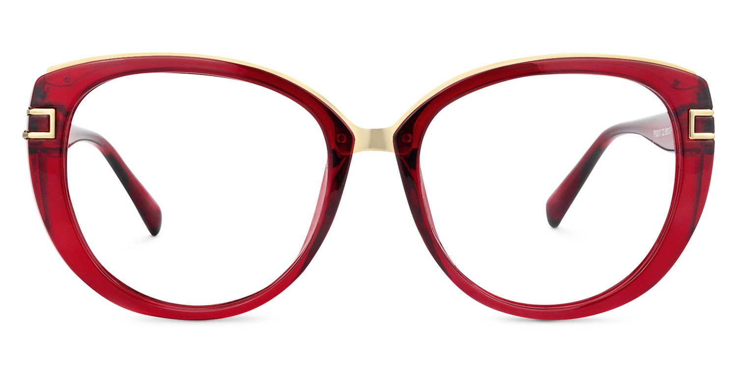 Bessie - Oval Wine/Red Eyeglasses product detail 2
