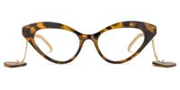 Cat Eye Tortoise Eyeglasses | Vooglam.com Angle View