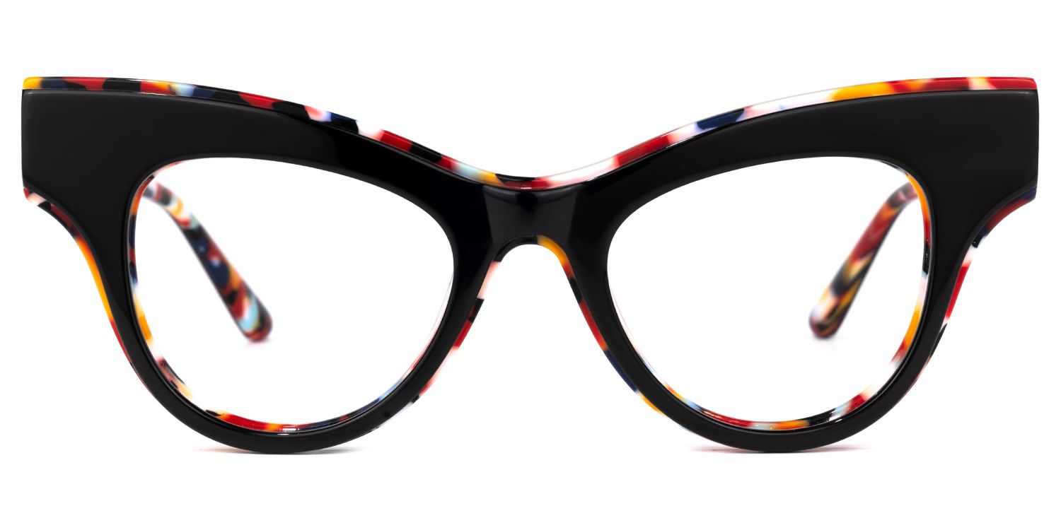 Bostick - Cat Eye Black Eyeglasses | Vooglam Angle View