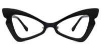 Immy - Geometric Black Eyeglasses | Vooglam Angle View