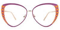Tristan - Geometric Purple Eyeglasses | Vooglam Angle View