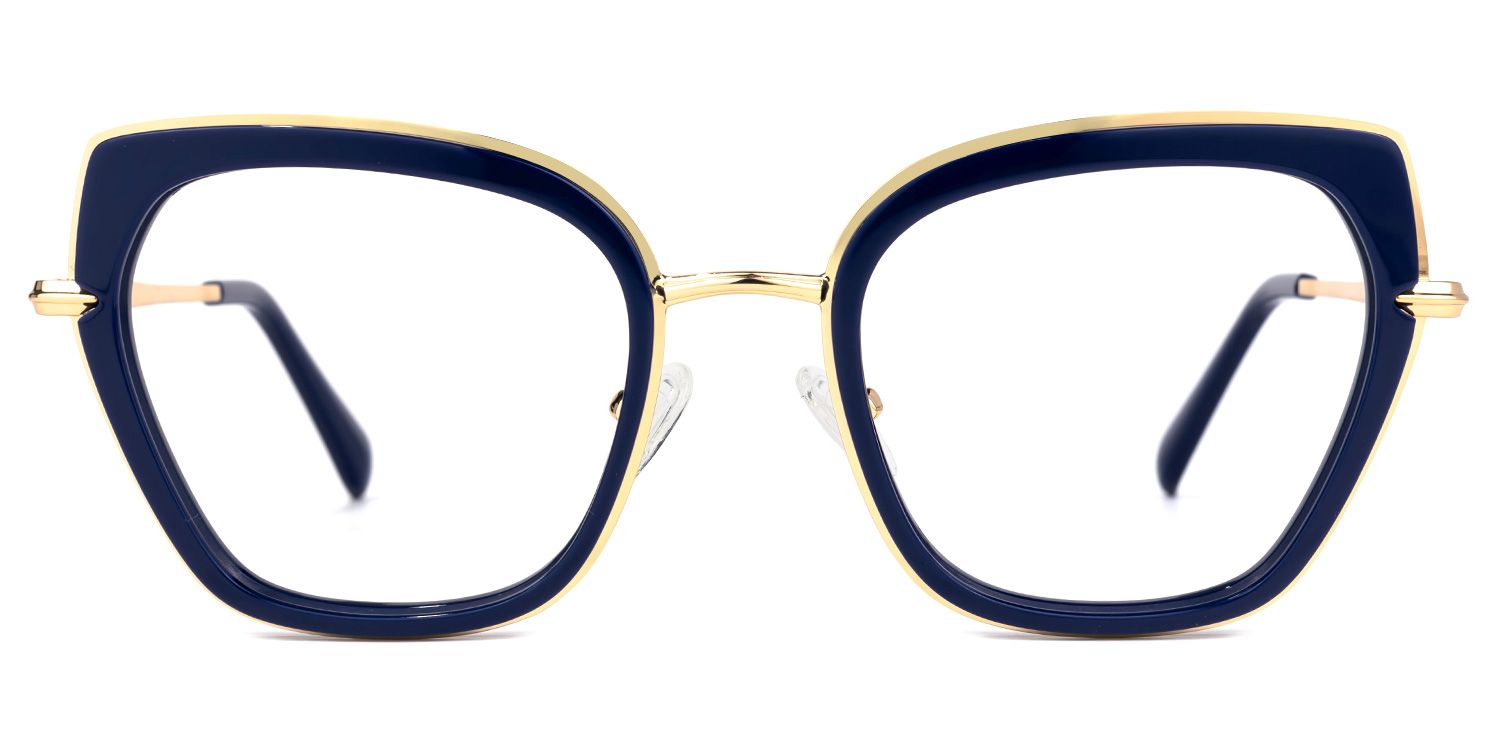 Lobato - Square Blue Eyeglasses | Vooglam Angle View