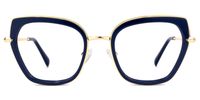Lobato - Square Blue Eyeglasses | Vooglam Angle View