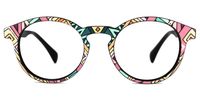 Minnie - Round Pattern Eyeglasses│Vooglam Angle View