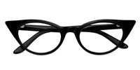 Marilyn Vintage Black Cat Eye Glasses Front View