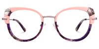 Sherrod - Round Pink Eyeglasses | Vooglam Angle View