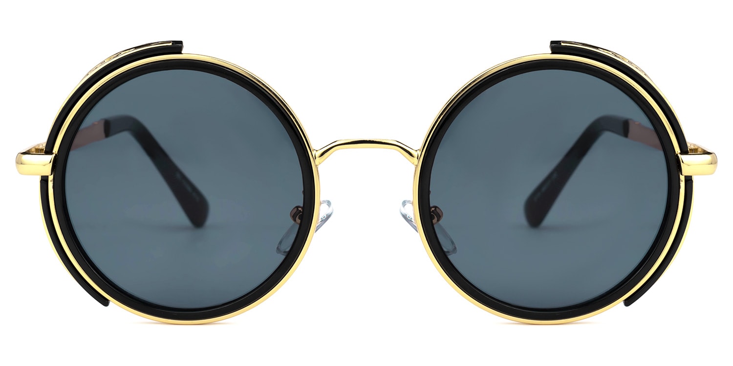 

Broussard - Round Black Sunglasses