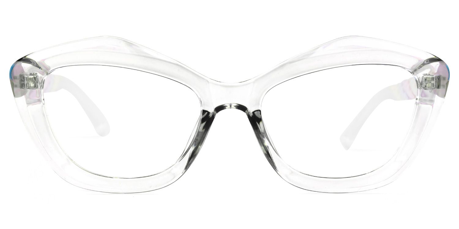 Campbell - Geometric Grey Eyeglasses | Vooglam Angle View