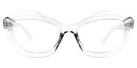 Campbell - Geometric Grey Eyeglasses | Vooglam Angle View
