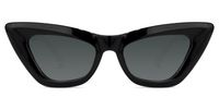 Jeanette - Cat Eye Black Sunglasses | Vooglam Angle View