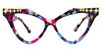 Estrada - Cat Eye Floral Eyeglasses | Vooglam Angle View