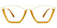 Guinto - Aviator Orange Eyeglasses | Vooglam Angle View