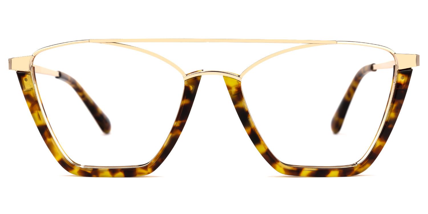 Guinto - Aviator Tortoise Eyeglasses | Vooglam Angle View