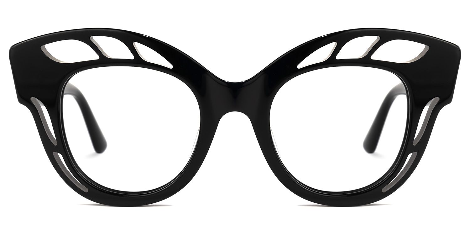 Wimberly - Cat Eye Black Eyeglasses | Vooglam Angle View