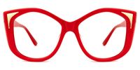 Galeana - Cat Eye Red Eyeglasses | Vooglam Angle View