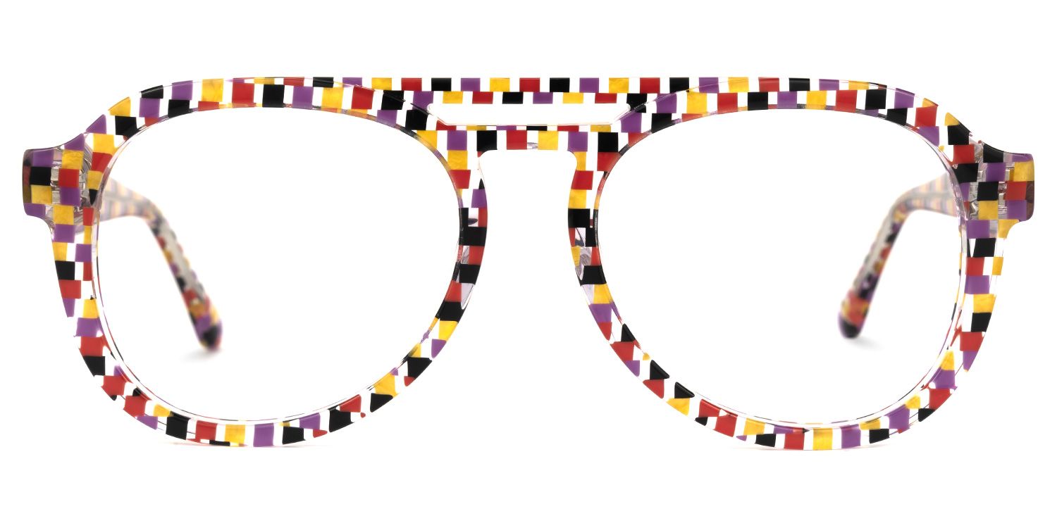Barraza - Aviator Multicolor Eyeglasses | Vooglam Angle View