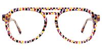Barraza - Aviator Multicolor Eyeglasses | Vooglam Angle View