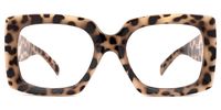 Borislav - Bold Animal Print Square Frame Glasses | Vooglam Angle View