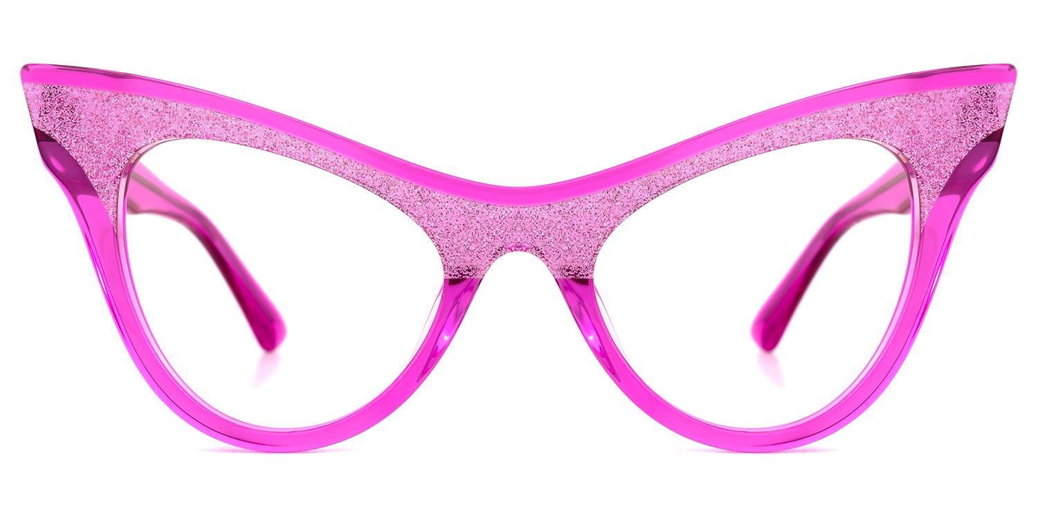 Cintron - Cat Eye Pink Eyeglasses | Vooglam Angle View