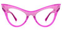 Cintron - Cat Eye Pink Eyeglasses | Vooglam Angle View