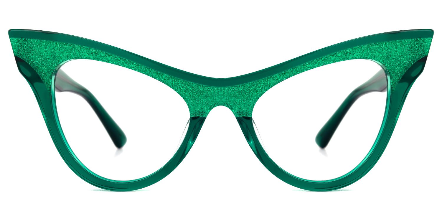 Cintron - Cat Eye Green Eyeglasses | Vooglam Angle View