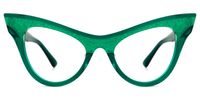 Cintron - Cat Eye Green Eyeglasses | Vooglam Angle View