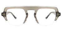 Janette - Aviator Grey Eyeglasses | Vooglam Angle View