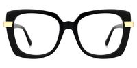 Broderick - Square Black Eyeglasses | Vooglam Angle View