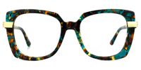 Broderick - Square Tortoise Eyeglasses | Vooglam Angle View