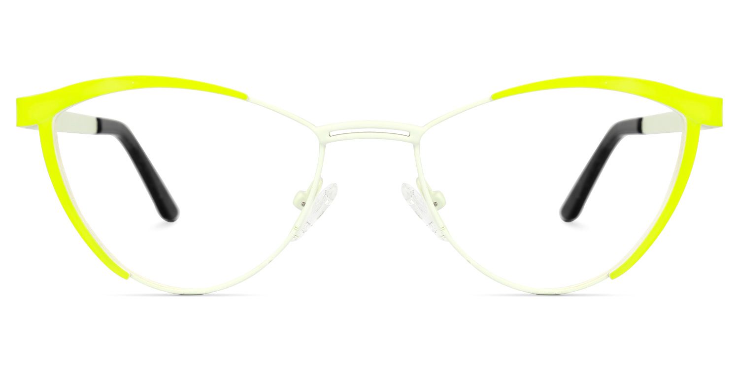 Sydney - Cat Eye Yellow Eyeglasses │Vooglam Angle View