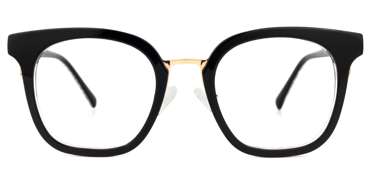 Aguilera - Square Black Eyeglasses | Vooglam Angle View