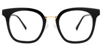 Aguilera - Square Black Eyeglasses | Vooglam Angle View