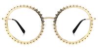 Ocana - Round Gold Eyeglasses | Vooglam Angle View