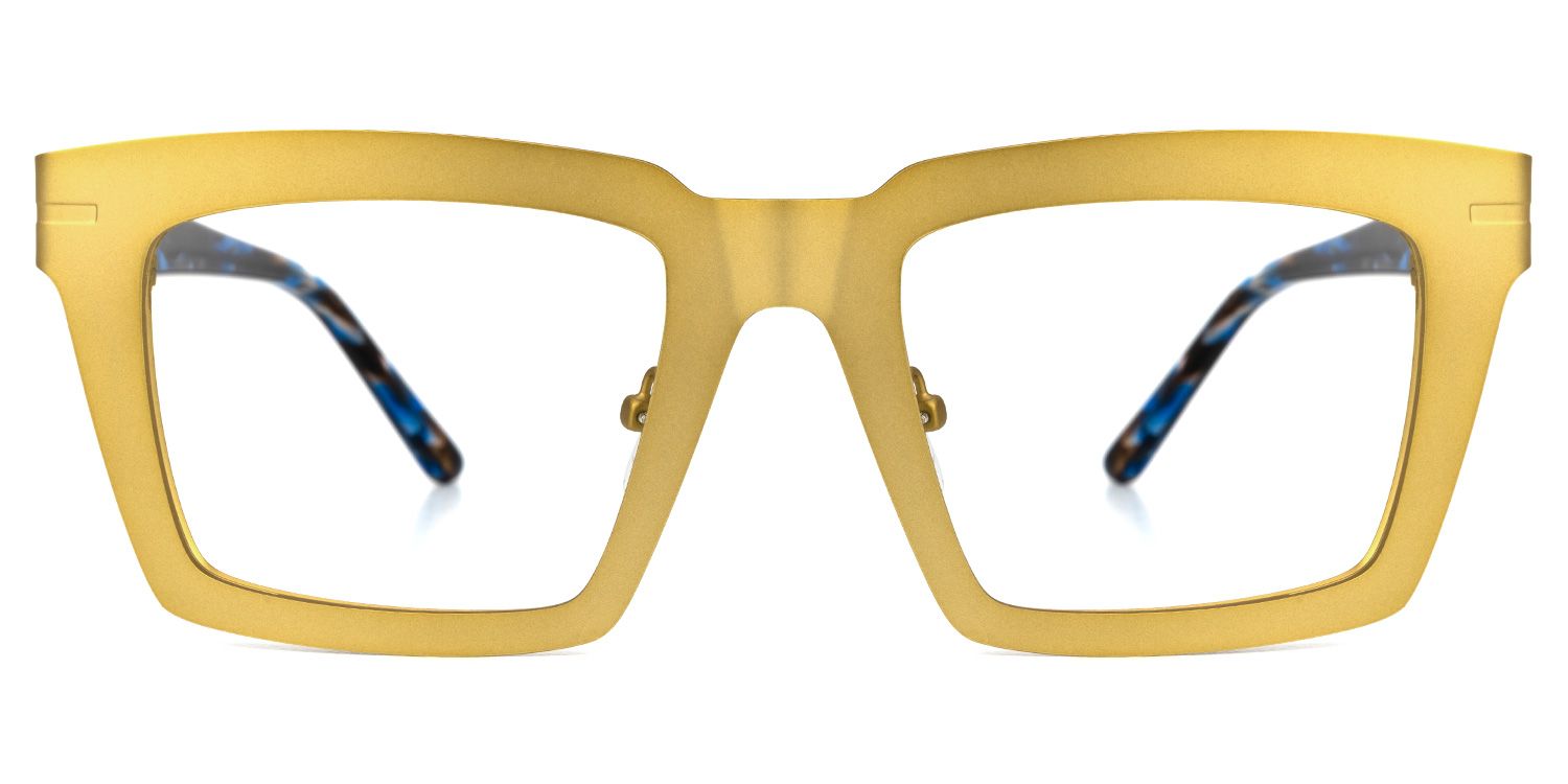 Arnal - Rectangle Gold Eyeglasses | Vooglam Angle View