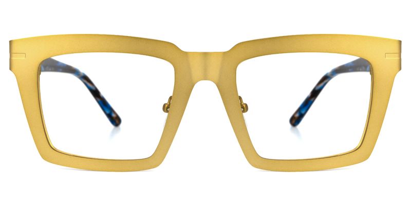 Arnal - Rectangle Gold Eyeglasses | Vooglam