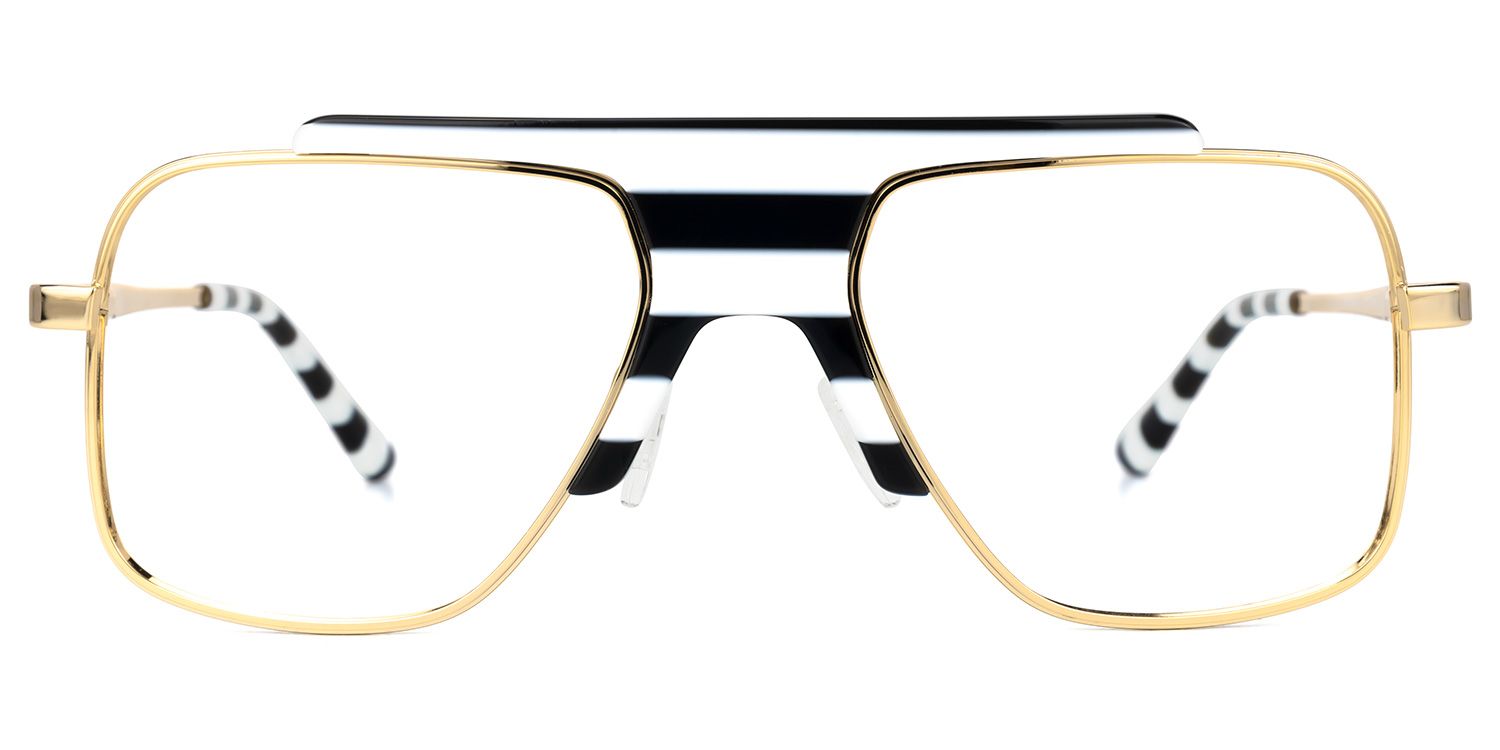 Frazier - Aviator Black/White Eyeglasses | Vooglam Angle View