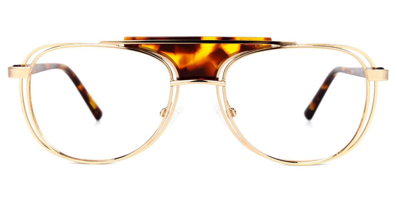 Rosado - Aviator Tortoise Eyeglasses | Vooglam Angle View