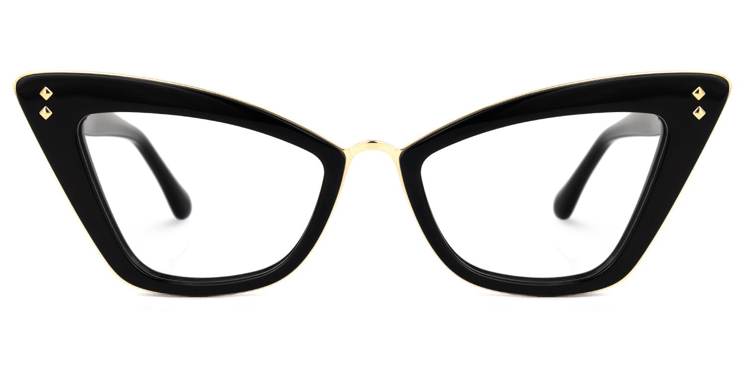 Ferreira - Cat Eye Black Eyeglasses | Vooglam Angle View