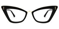 Ferreira - Cat Eye Black Eyeglasses | Vooglam Angle View
