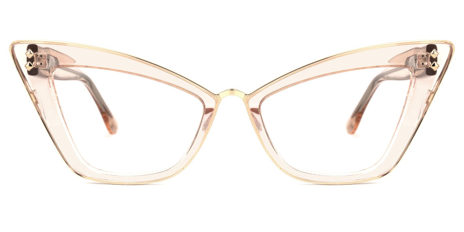 Ferreira - Cat Eye Pink Eyeglasses | Vooglam Angle View