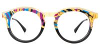 Vianney - Round Black Two-tone Eyeglasses | Vooglam Angle View