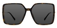 Bautista - Square Tortoise Sunglasses | Vooglam Angle View