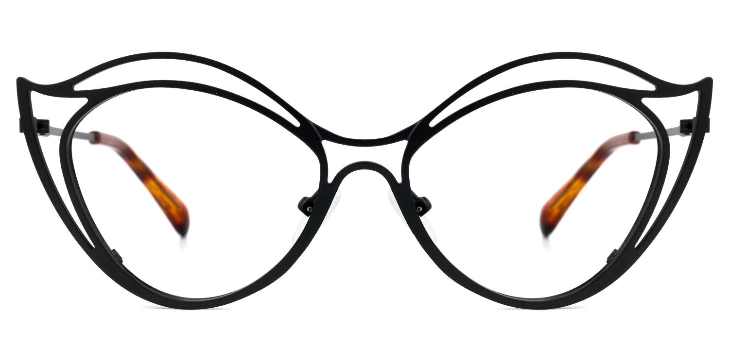 Hilleary - Geometric Black Eyeglasses | Vooglam Angle View